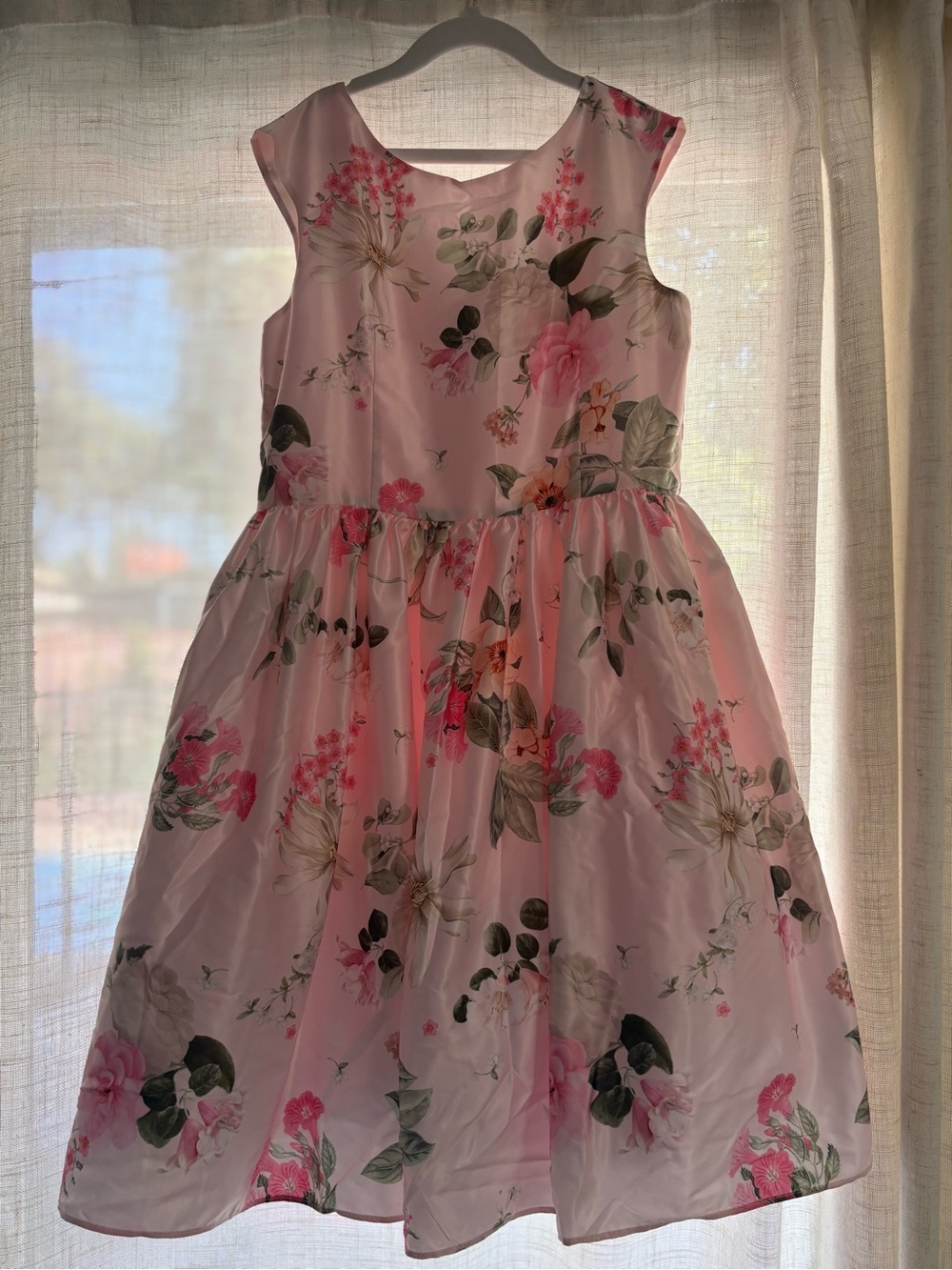 Pastourelle Pink Floral Holiday Dress